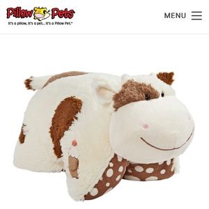 NWT Chocolate Shake Cow Pillow Pet
